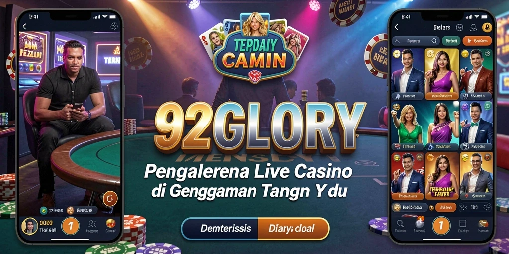 Tampilan gameplay Live Casino yang menarik di 92GLORY.