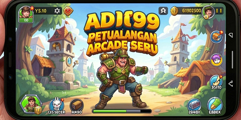 Tangkapan layar gameplay ADI99 yang menunjukkan aksi seru di level yang penuh tantangan.