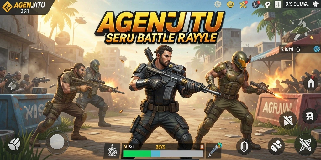 Tampilan aksi intens di AGENJITU saat pertempuran.