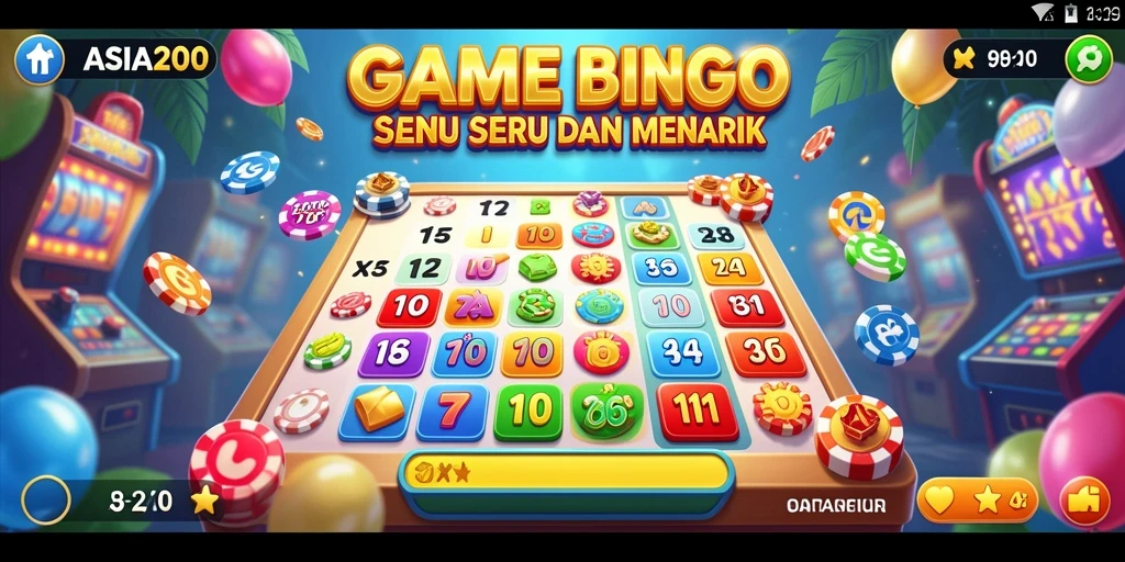 Screenshot utama ASIA200 menampilkan gameplay Bingo yang seru dan interaktif.