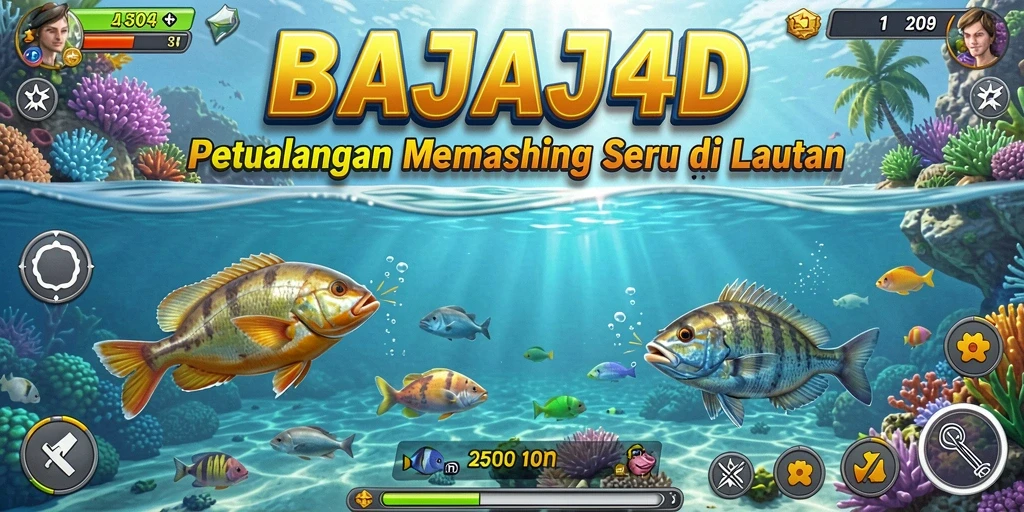 Gameplay memancing seru di BAJAJ4D dengan variasi ikan menarik.