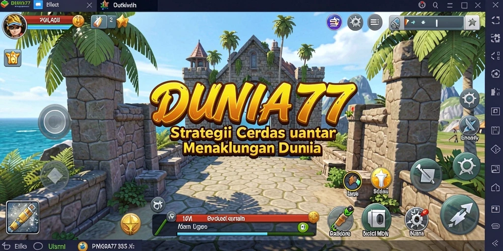 Screenshot permainan DUNIA77 dengan tampilan strategis yang mendalam.