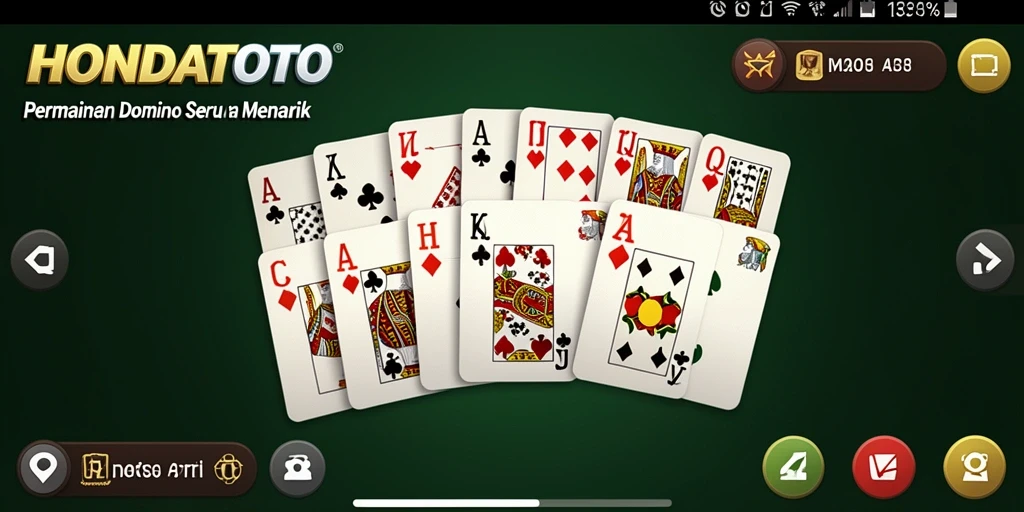 Screenshot gameplay HONDATOTO yang menampilkan serunya permainan Domino.