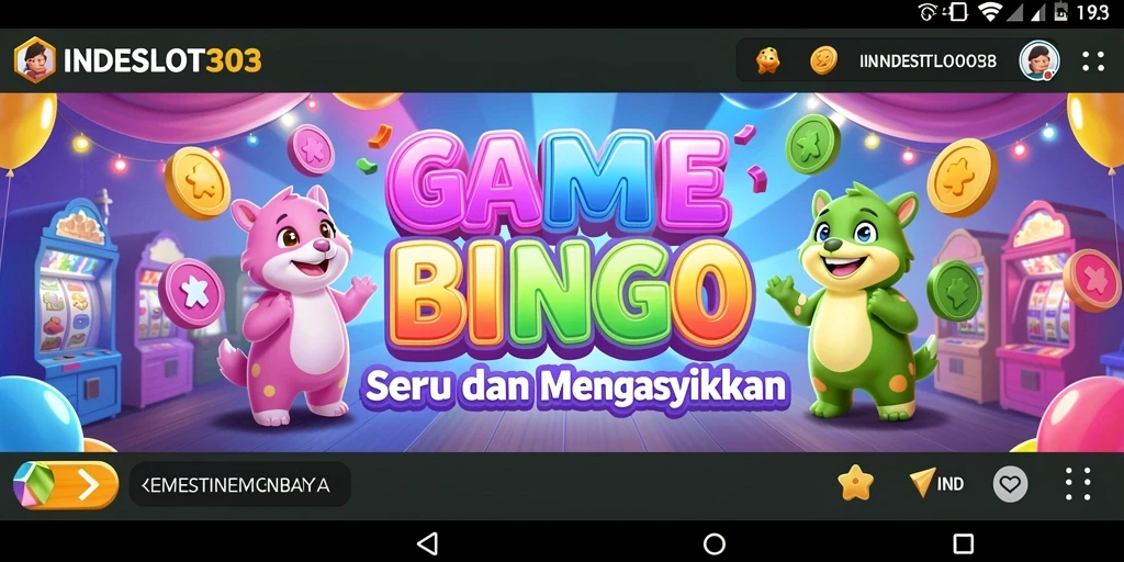 Screenshot gameplay <strong>INDESLOT303</strong> menampilkan keseruan bermain Bingo.