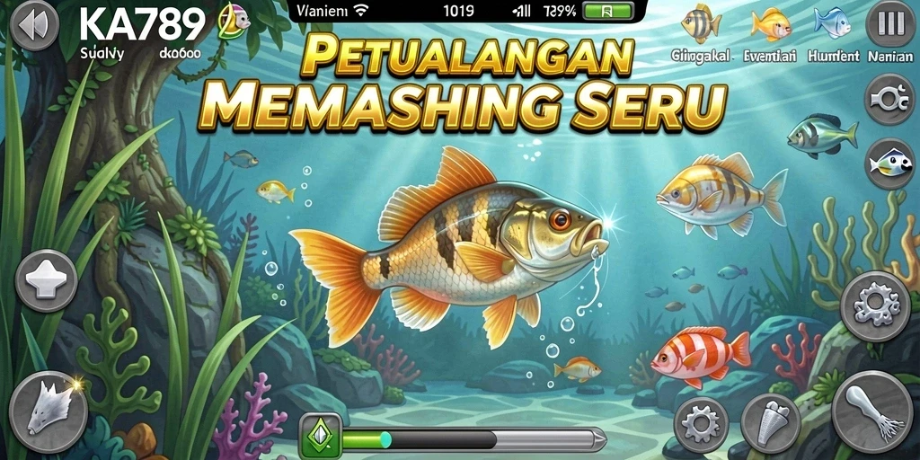 Screenshot dari KA789 menampilkan aksi memancing yang seru dan menantang.