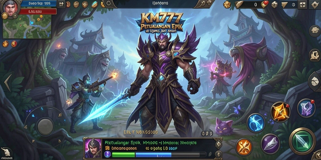 Tampilan gameplay KM777 yang menakjubkan dengan aksi seru di dunia MMORPG.