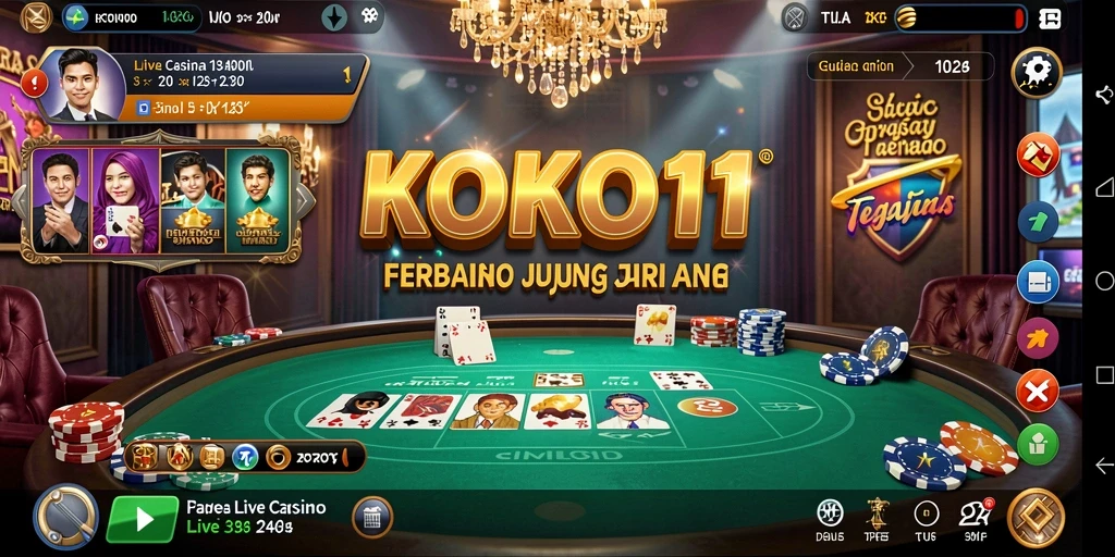 Tampilan gameplay seru di KOKO11 Live Casino.