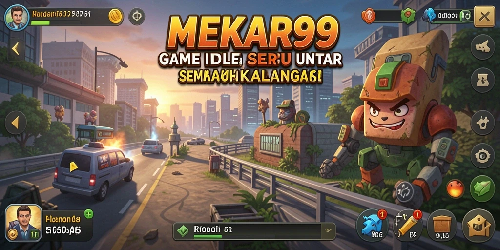 Tampilan gameplay MEKAR99 yang menawan dan penuh warna.