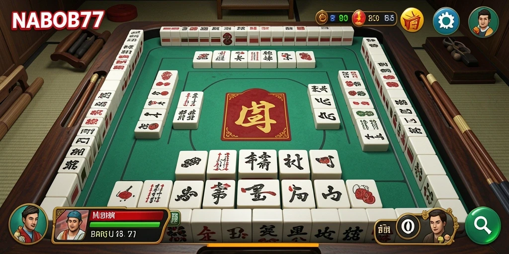 Tampilan seru saat bermain Mahjong di NABOB77.