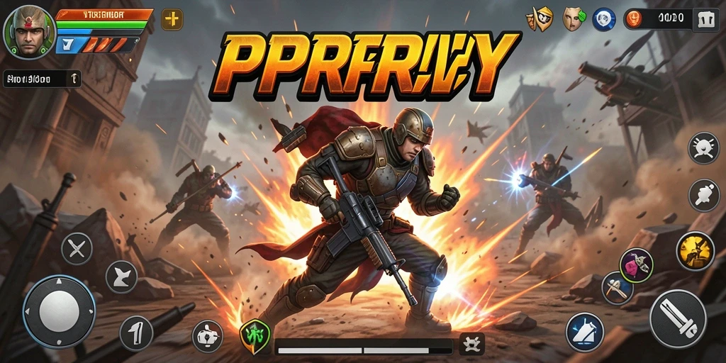 Screenshot utama PPRRYY menampilkan aksi seru dan karakter yang menarik.
