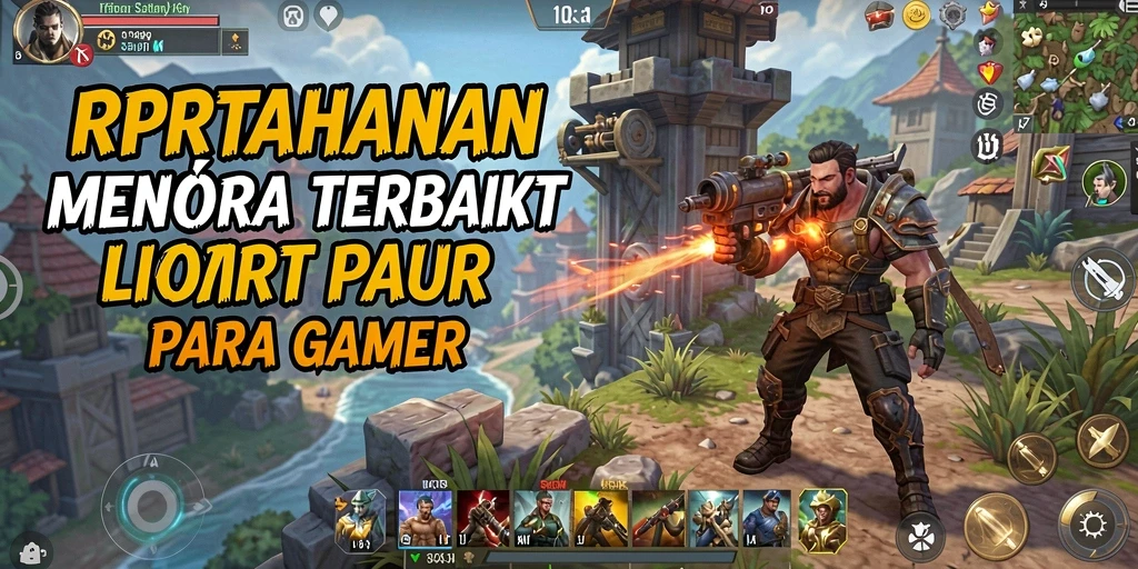 Screenshot gameplay RPRR menampilkan strategi Tower Defense yang mendebarkan.