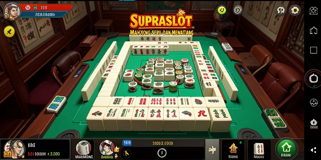 Tampilan screenshot SUPRASLOT menampilkan gameplay Mahjong yang seru.
