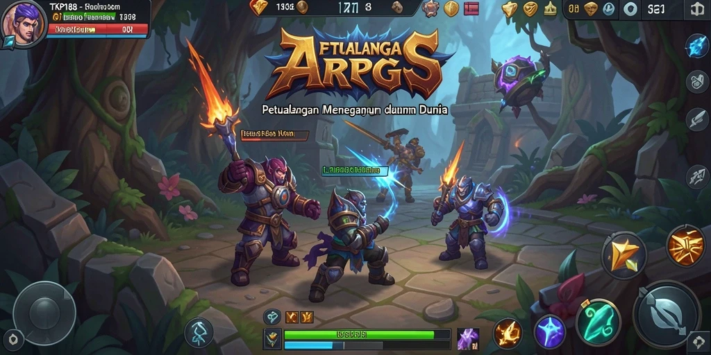 Tampilan aksi seru dalam gameplay ARPG TKP188.