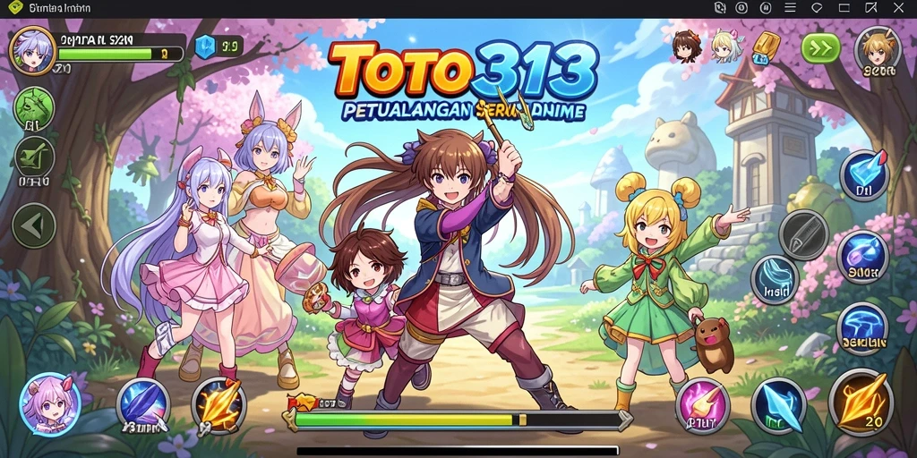 Tampilan gameplay TOTO313 yang menawan dengan karakter anime.