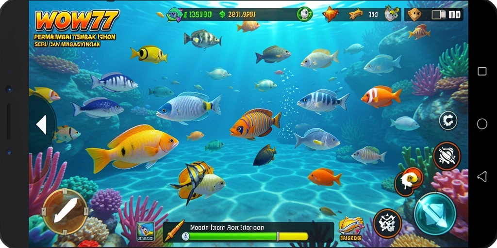 Gameplay seru Tembak Ikan dengan grafis menarik di WOW77.