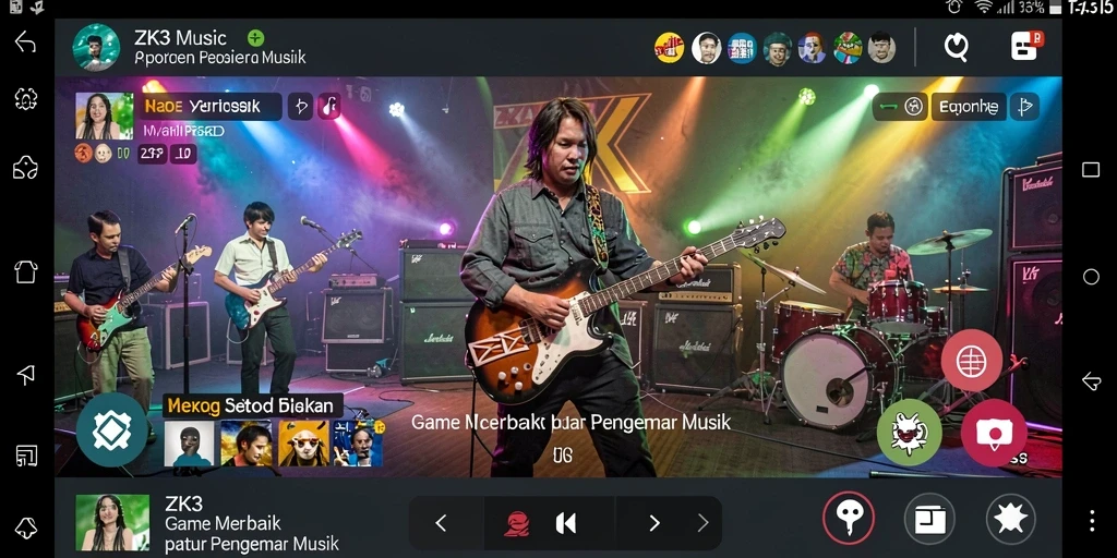 Tampilan gameplay ZK3 yang seru dan interaktif dengan berbagai lagu.